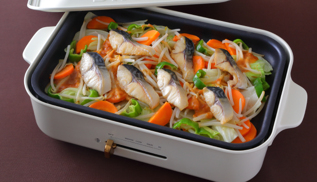 นอร์วีเจียนซาบะเค็มและผักย่างมิโซะ